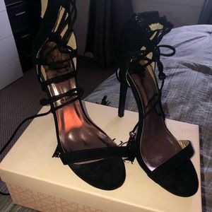 Strappy Black Heels